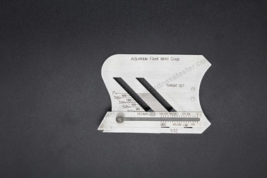Porcellana Calibri di misurazione disuguali della saldatura della gamba/calibro regolabile della saldatura di raccordo fabbrica